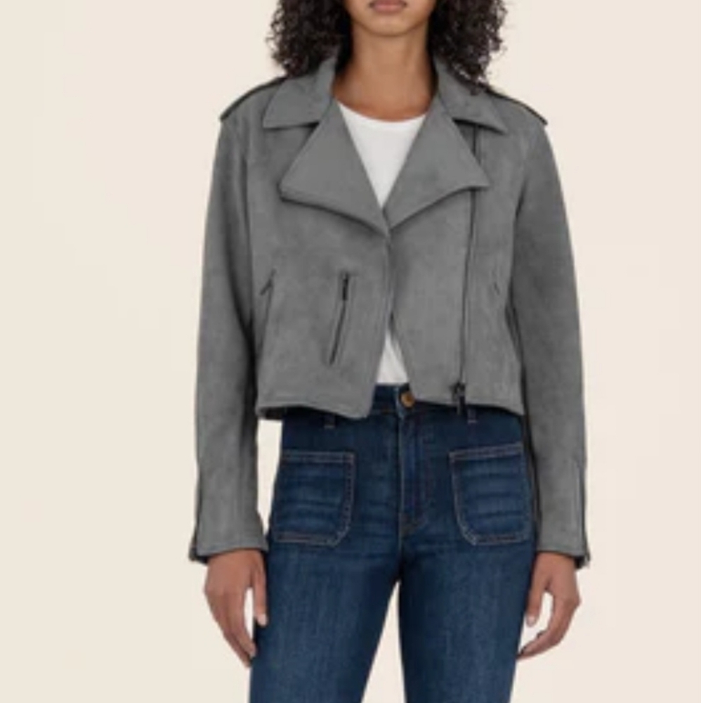 Kut from the Kloth Charcoal Moto Jacket